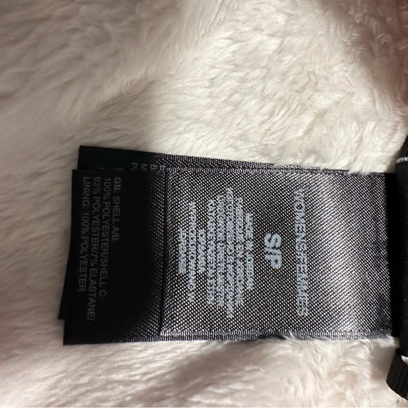 The North Face Furry Vest w/Hood Women's Small Ivory Black Full Zip Vest - Picture 6 of 6